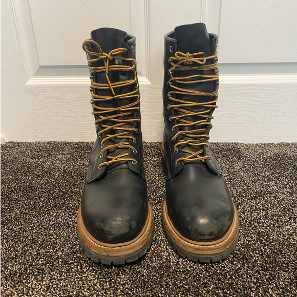 Red Wing Shoes Black Leather Boots - Picture 3 of 9